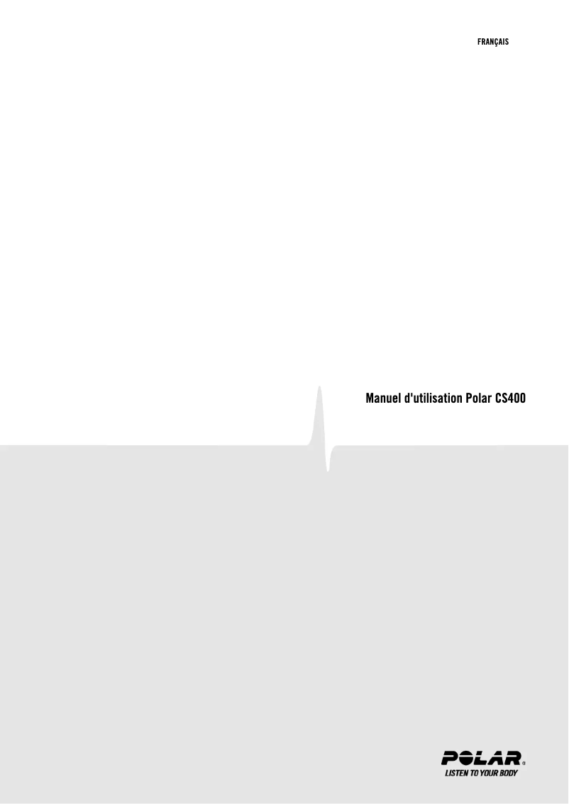 Page 1 de la notice Manuel utilisateur Polar CS600