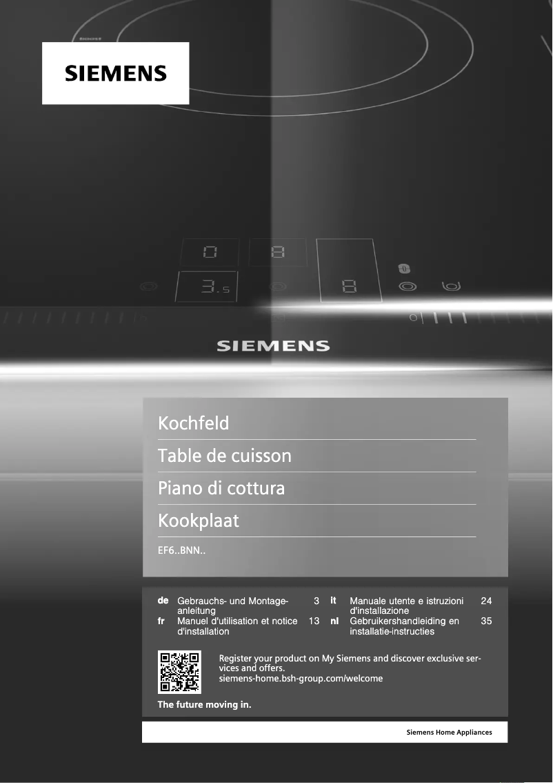 Image de la première page du manuel de l'appareil EF645BNN1E