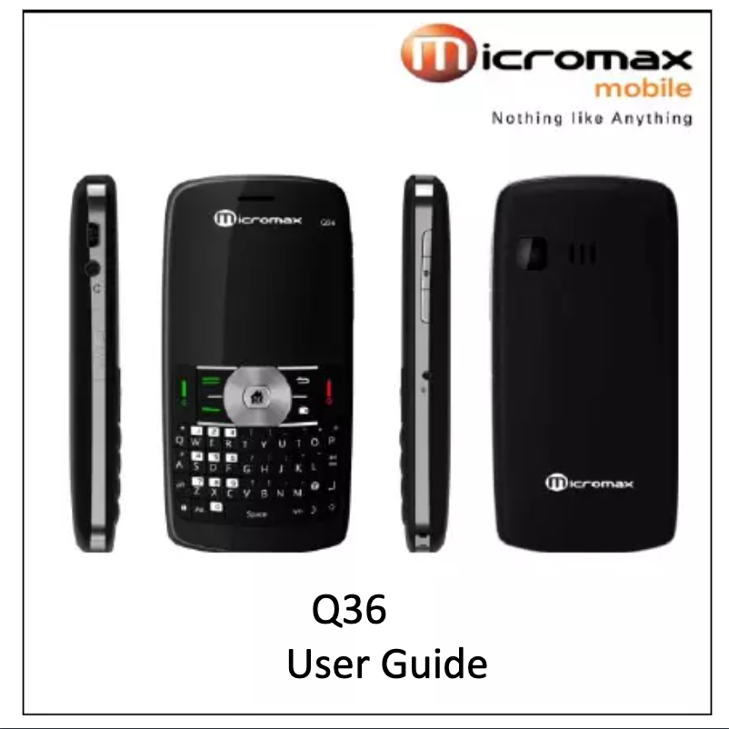 Page 1 de la notice Manuel utilisateur Micromax Q36