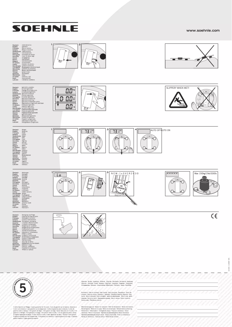 Page 1 de la notice Manuel utilisateur Soehnle Calando
