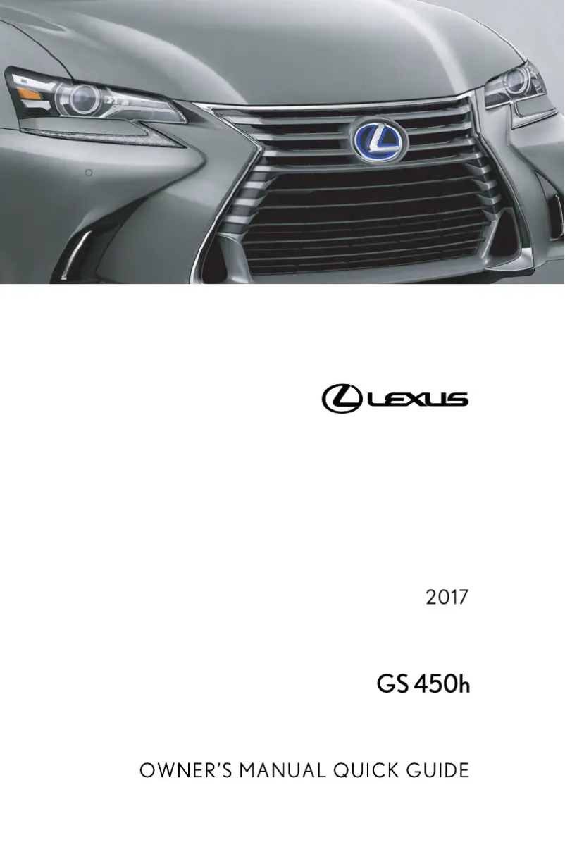 Image de la première page du manuel de l'appareil GS 450h (2017)