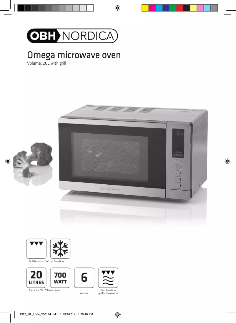 Image de la première page du manuel de l'appareil Omega 7525