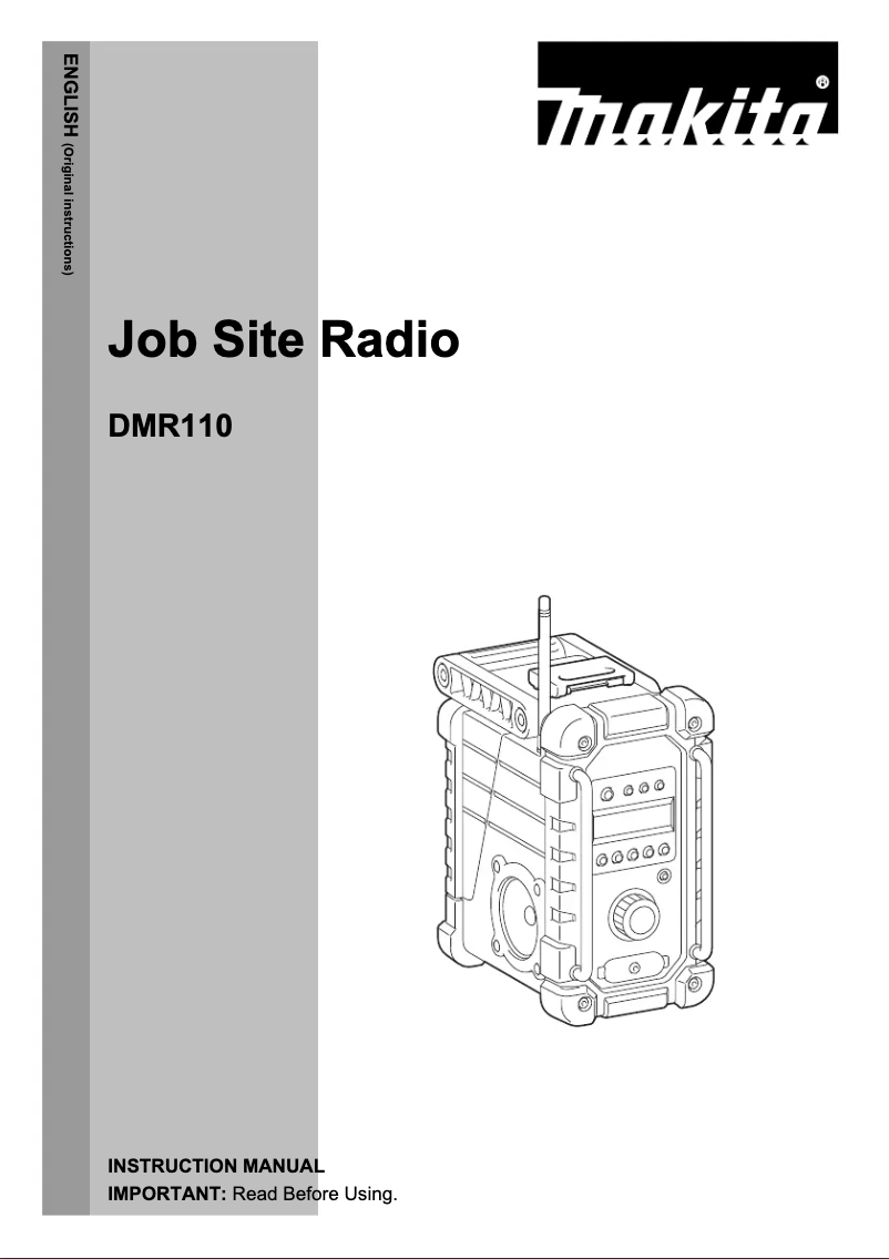 Image de la première page du manuel de l'appareil DMR110W