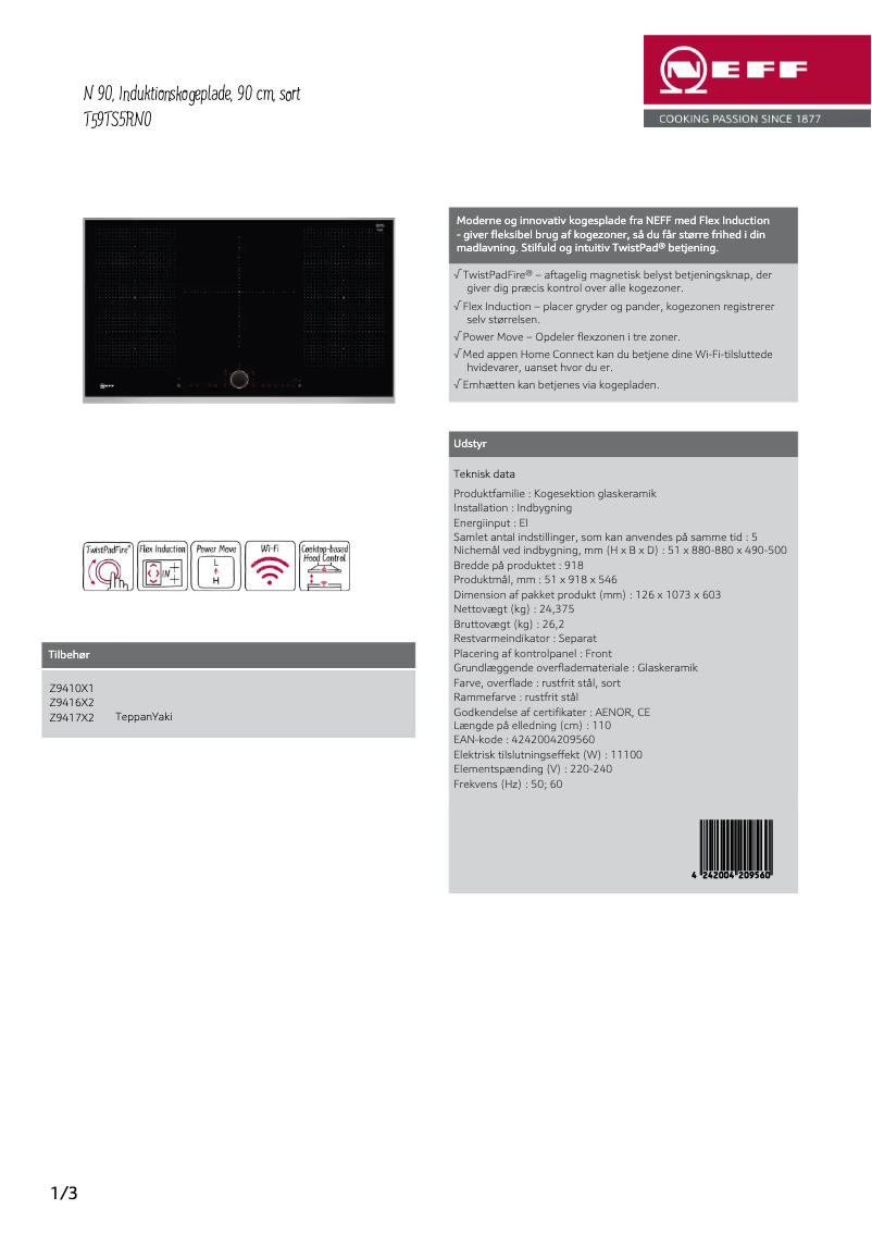 Page n°1 - Brochure Neff T59TS5RN0