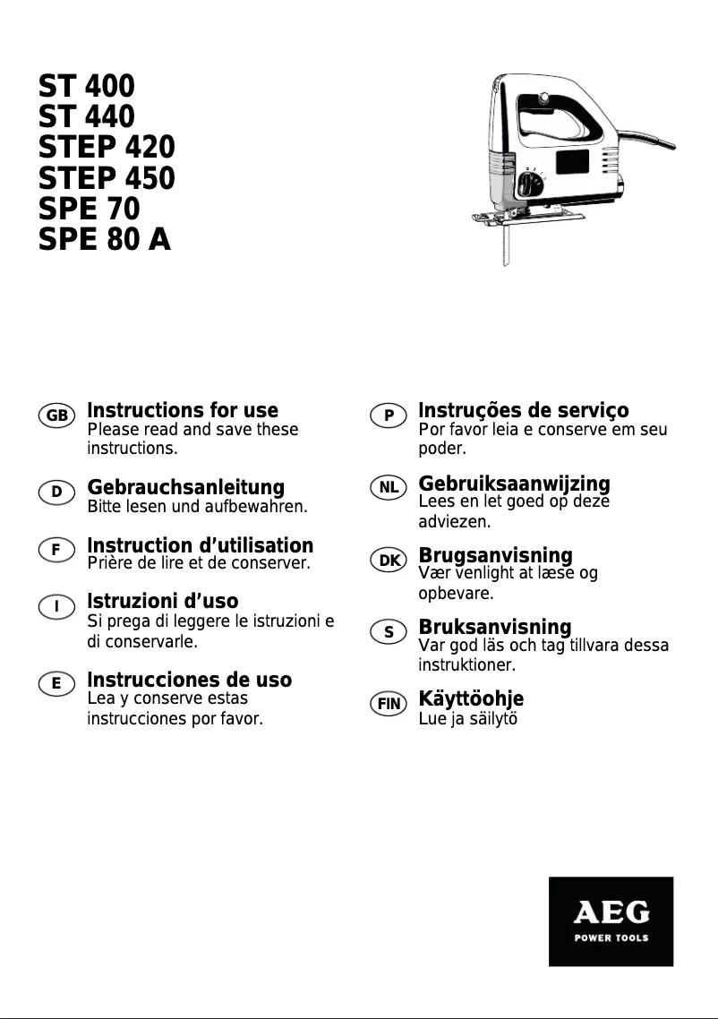 Page n°1 - Manuel utilisateur AEG STEP 450