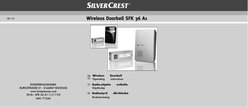 Page n°1 - Manuel utilisateur SilverCrest SKF 36 A1