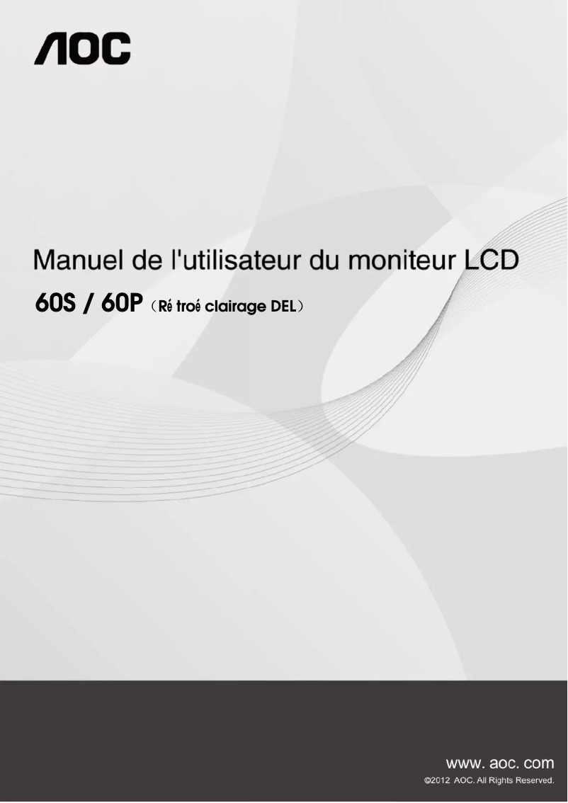Page 1 de la notice Manuel utilisateur AOC E2260PDA