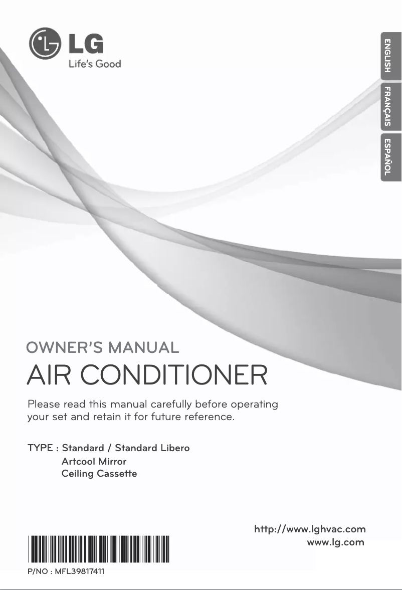 Page 1 de la notice Manuel utilisateur LG LMAN125HV