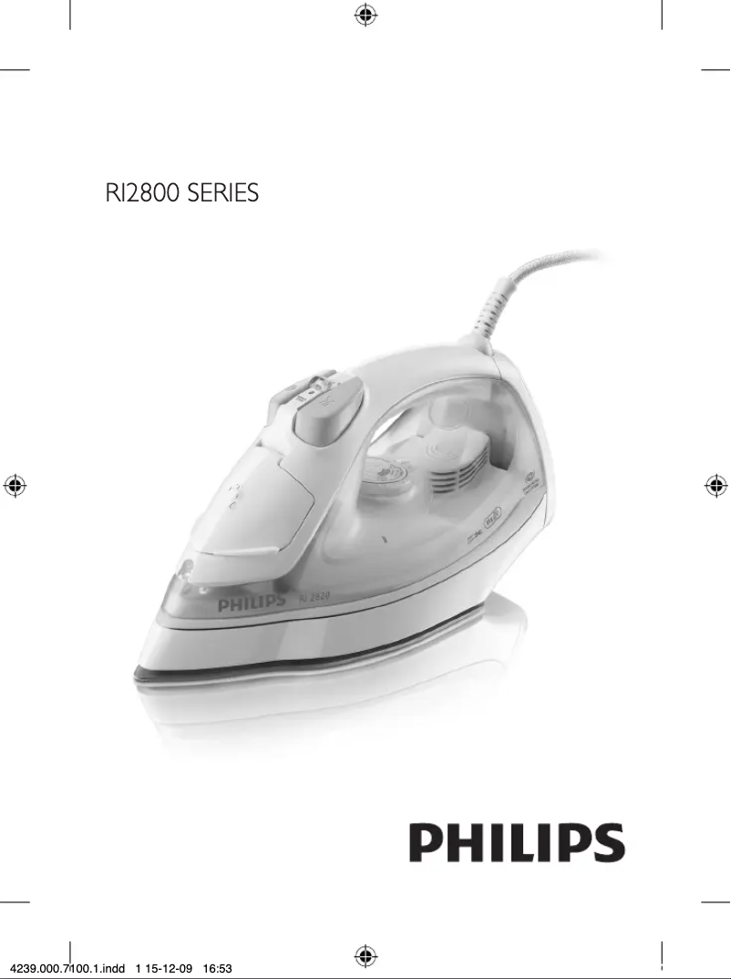 Page n°1 - Manuel utilisateur Philips Walita RI2820