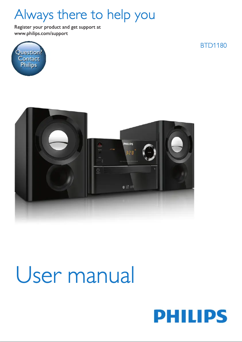 Page n°1 - Manuel utilisateur Philips BTD1180