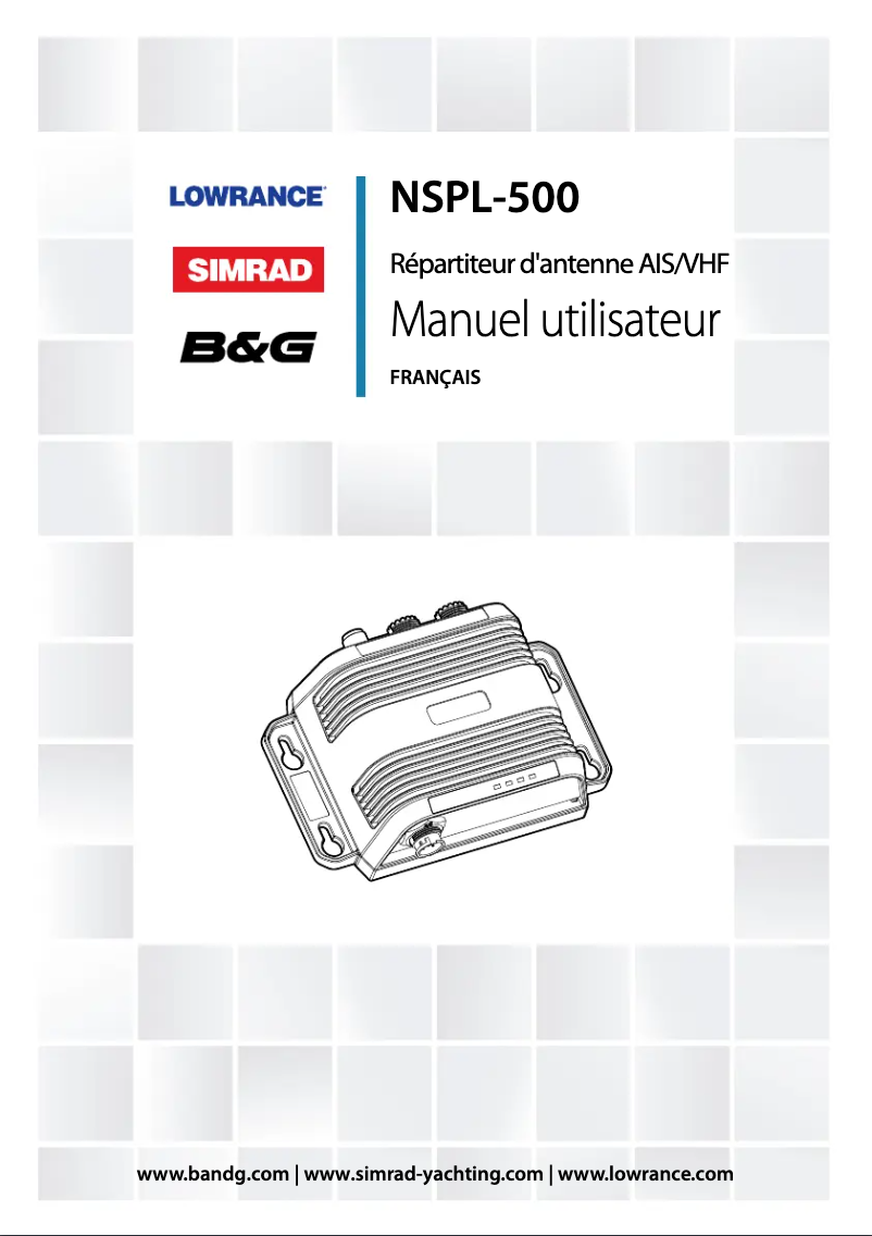 Page n°1 - Manuel utilisateur Simrad NSPL-500