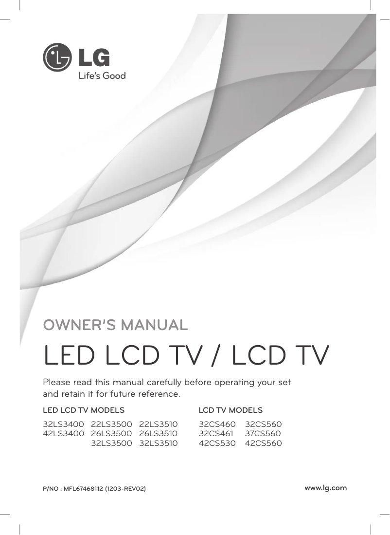 Image de la première page du manuel de l'appareil 22LS3500