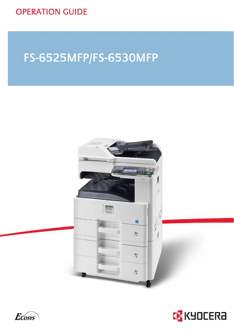 Image de la première page du manuel de l'appareil FS-6525MFP/FAX