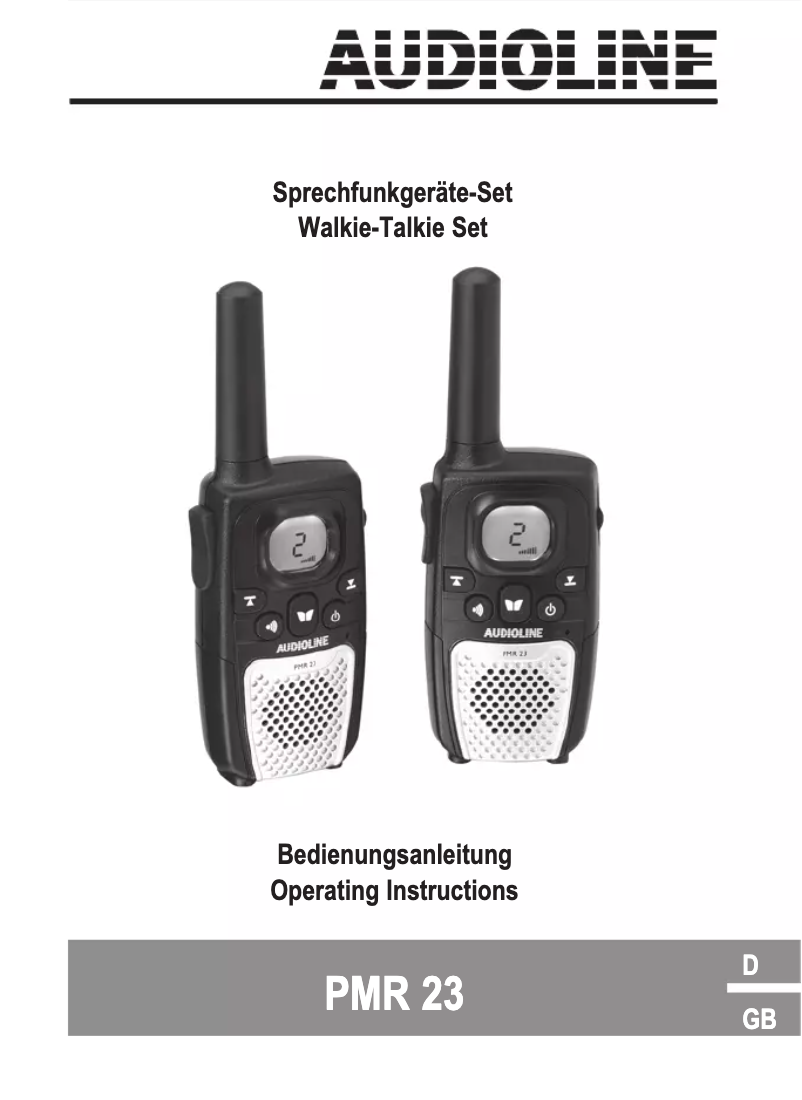 Page 1 de la notice Manuel utilisateur Audioline PMR 23
