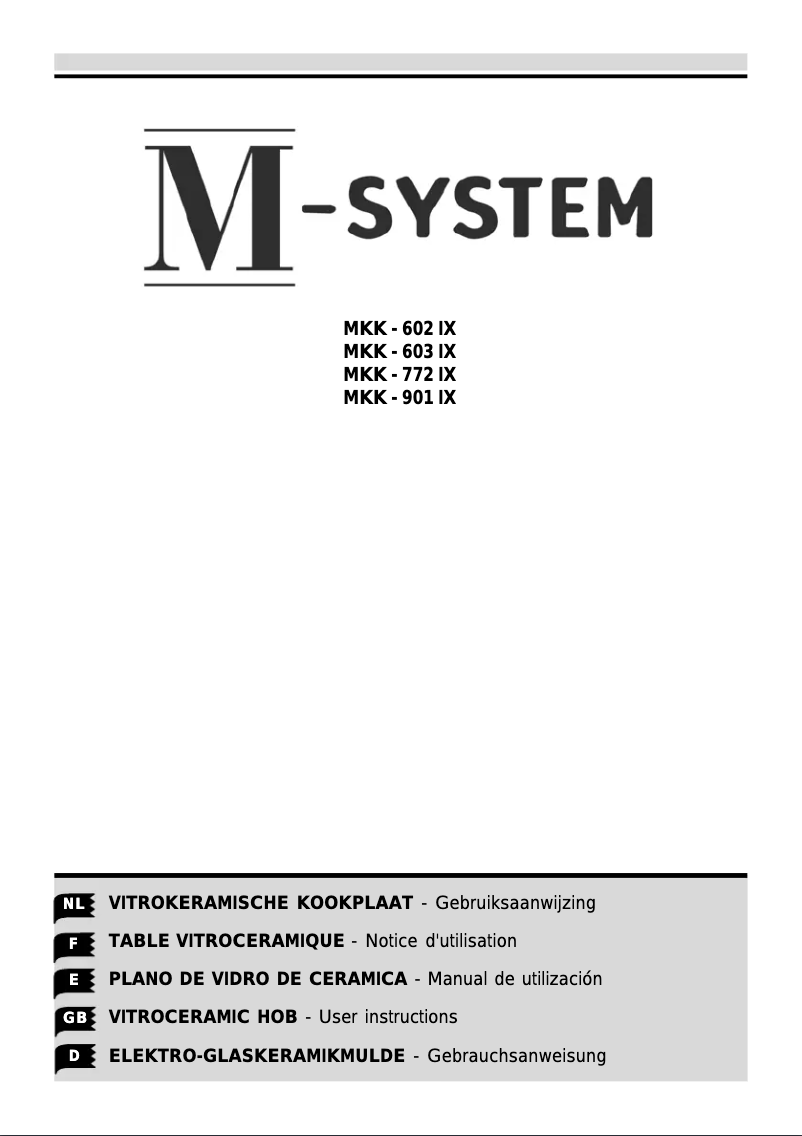 Image de la première page du manuel de l'appareil MKK-901 IX