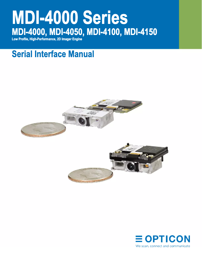 Page n°1 - Manuel utilisateur Opticon MDI-4000