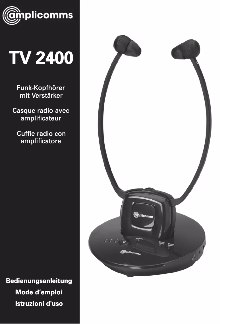 Page n°1 - Manuel utilisateur Amplicom TV Listener TV2400