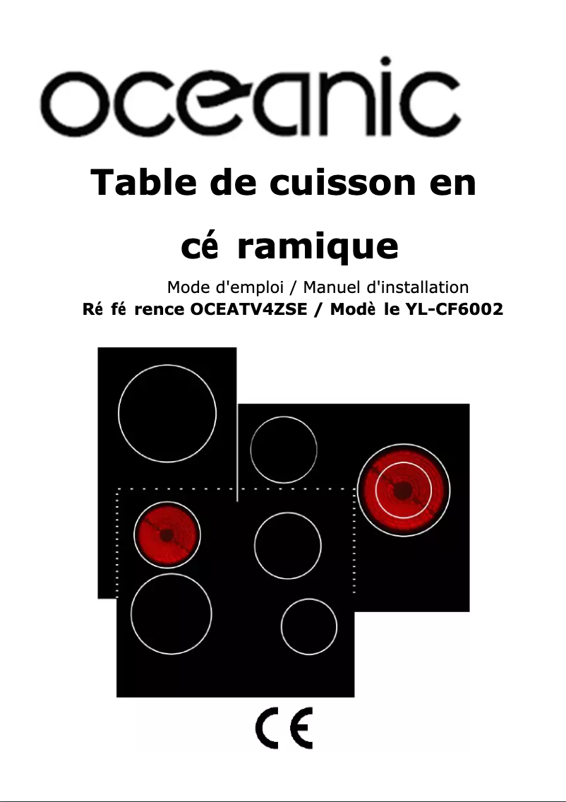 Page 1 de la notice Manuel utilisateur Oceanic OCEATV4ZSE