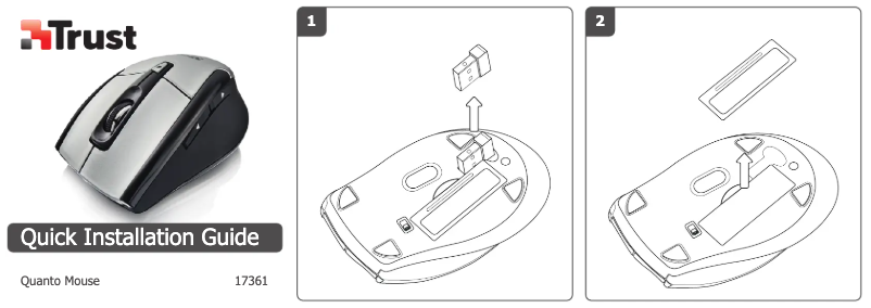 Image de la première page du manuel de l'appareil Qanto Laser Mouse