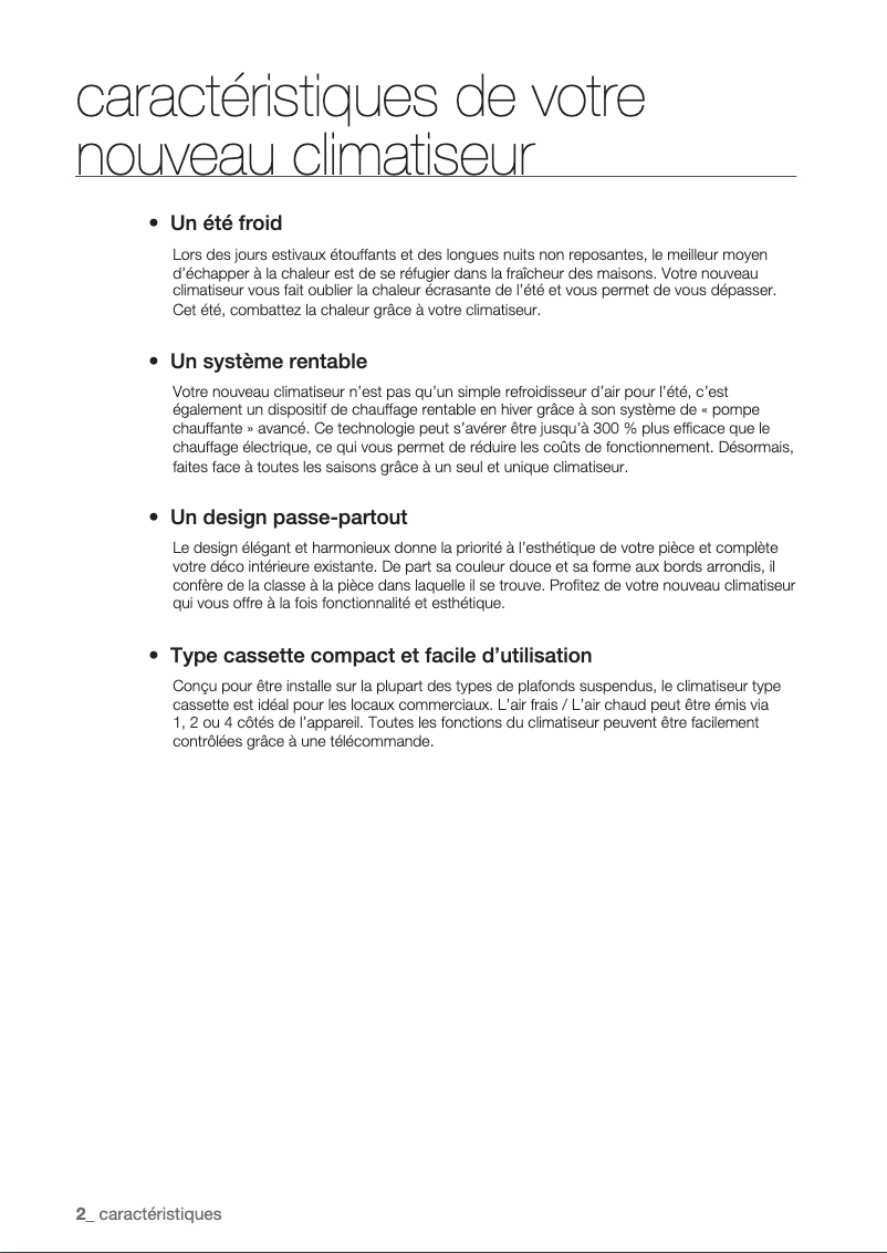 Page 1 de la notice Manuel utilisateur Samsung AM056JN1DEH/EU