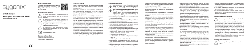 Image de la première page du manuel de l'appareil SY-RS2W-R1