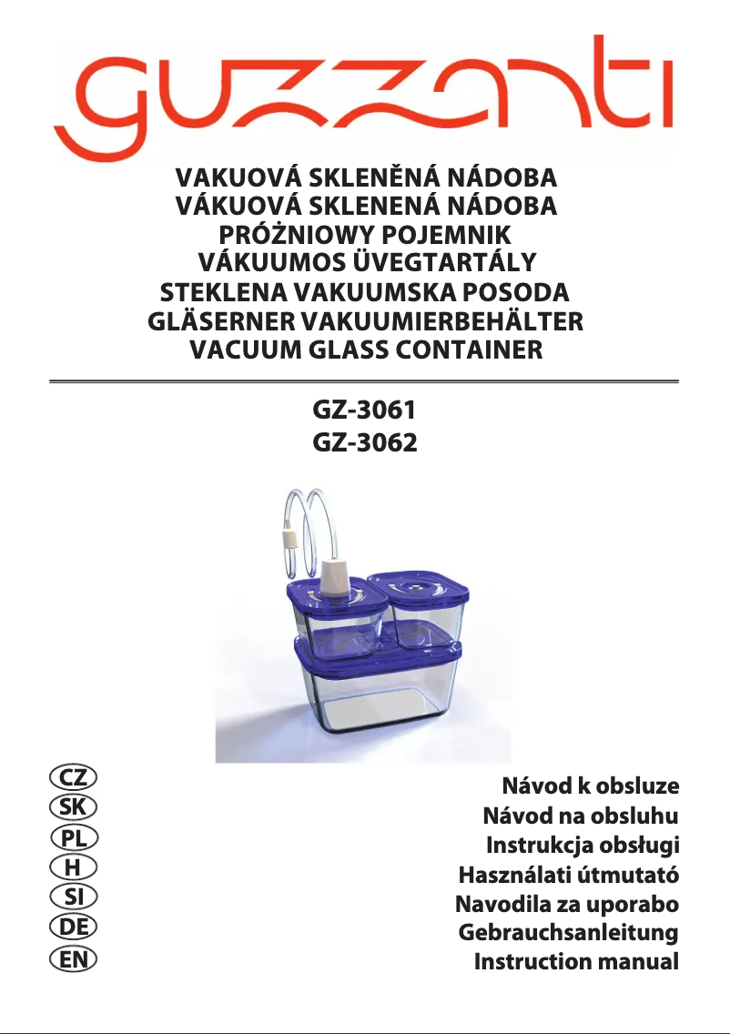 Page n°1 - Manuel utilisateur Guzzanti GZ 3062