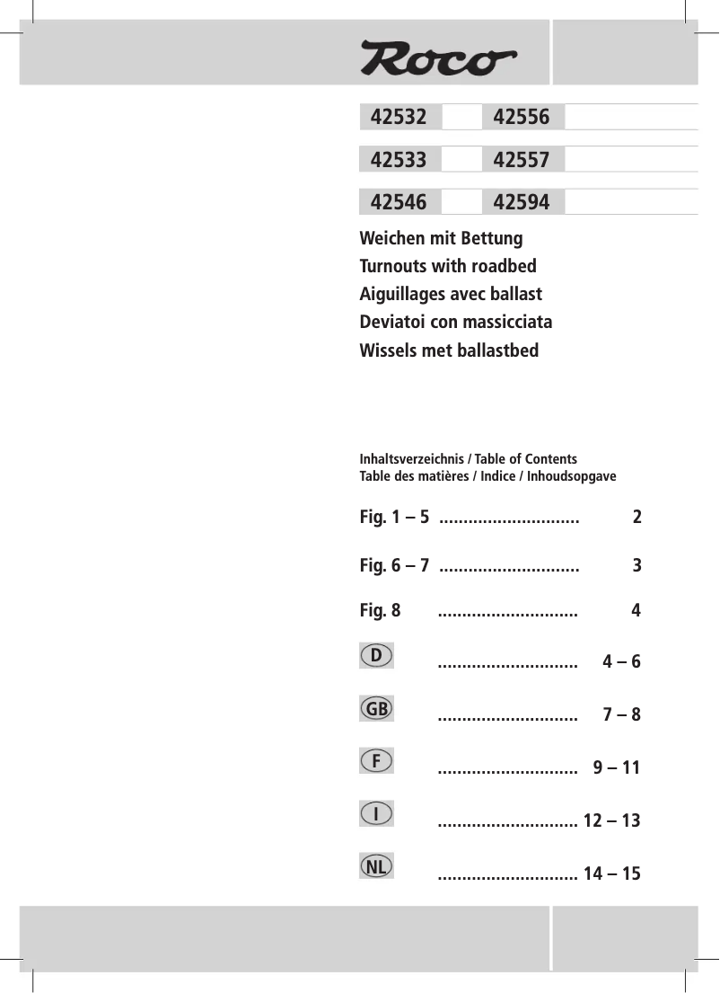 Page 1 de la notice Manuel utilisateur Roco 42620