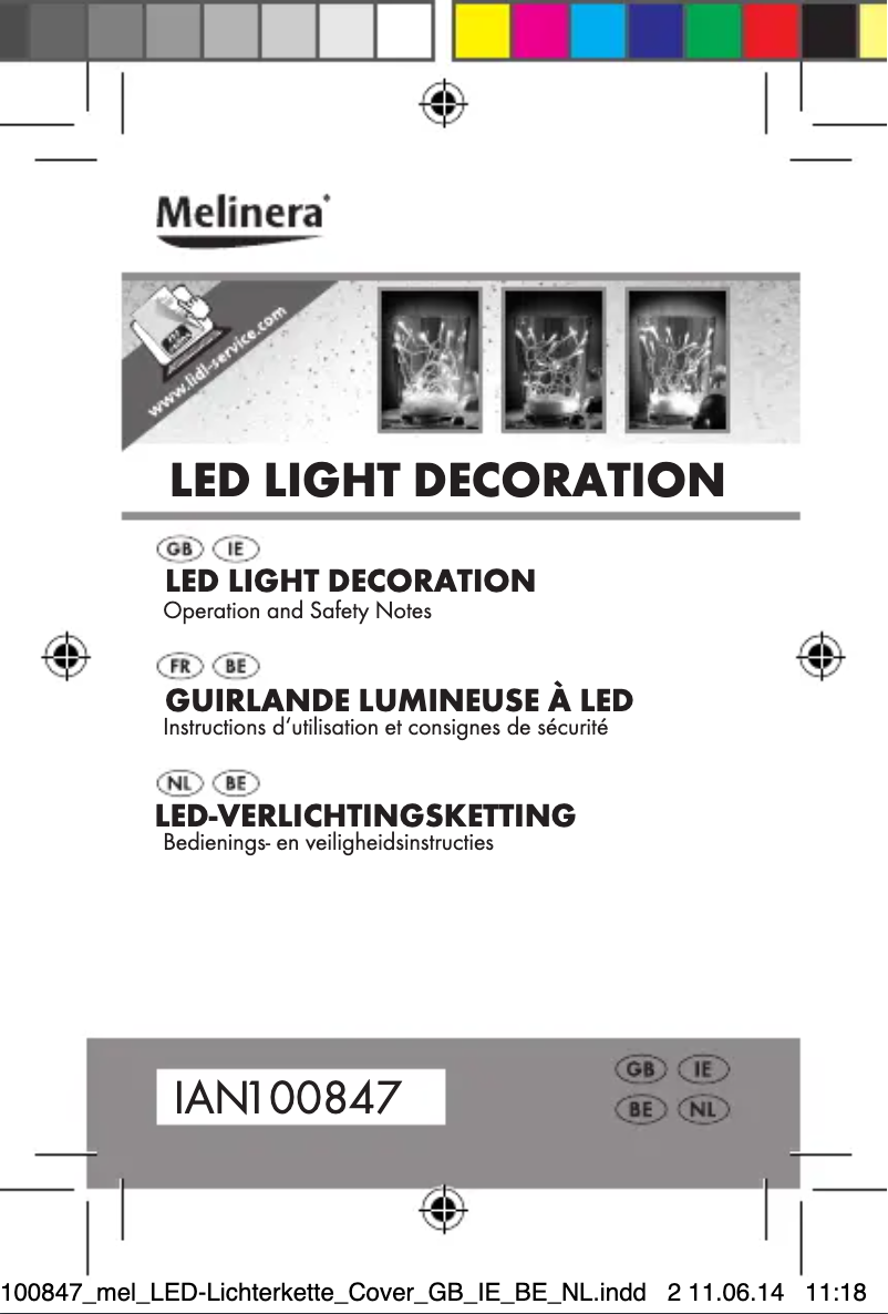 Page 1 de la notice Manuel utilisateur Melinera IAN 100847