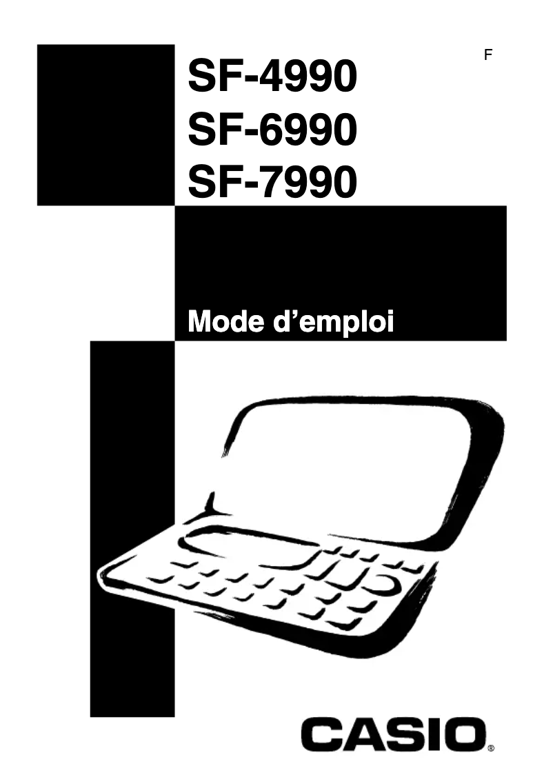 Page 1 de la notice Manuel utilisateur Casio SF-4990