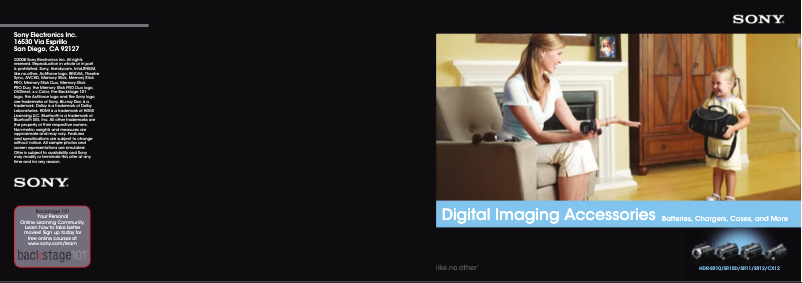 Página 1 del manual Folleto Sony Handycam HDR-SR10