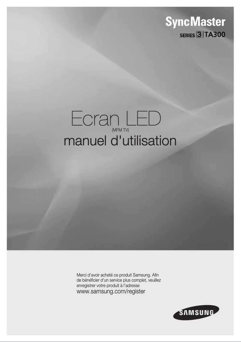 Page 1 de la notice Manuel utilisateur Samsung SyncMaster T27A300