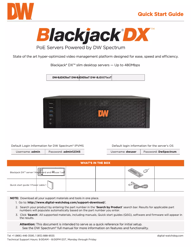 Image de la première page du manuel de l'appareil Blackjack DW-BJDX51