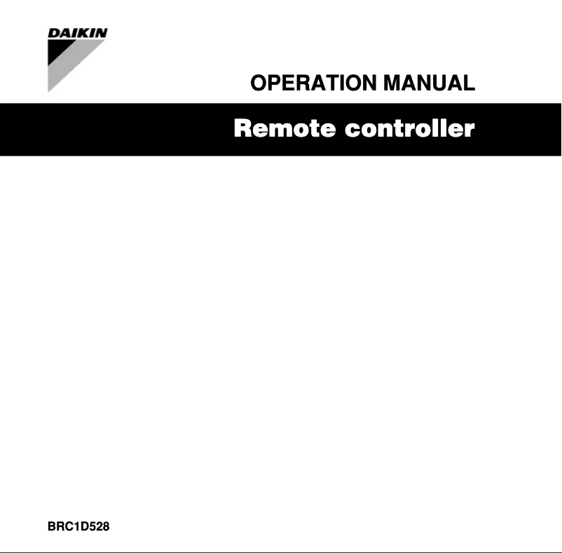 Image de la première page du manuel de l'appareil BRC1D528