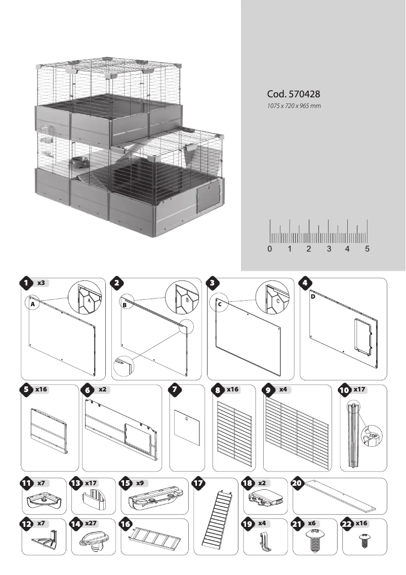 Page 1 de la notice Manuel utilisateur Ferplast Multipla Double