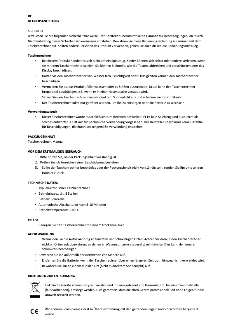 Page n°1 - Manuel utilisateur Genie 205 ECO