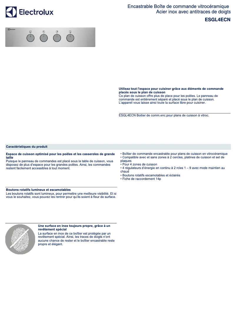Imagen de la primera página del manual del dispositivo ESGL4ECN
