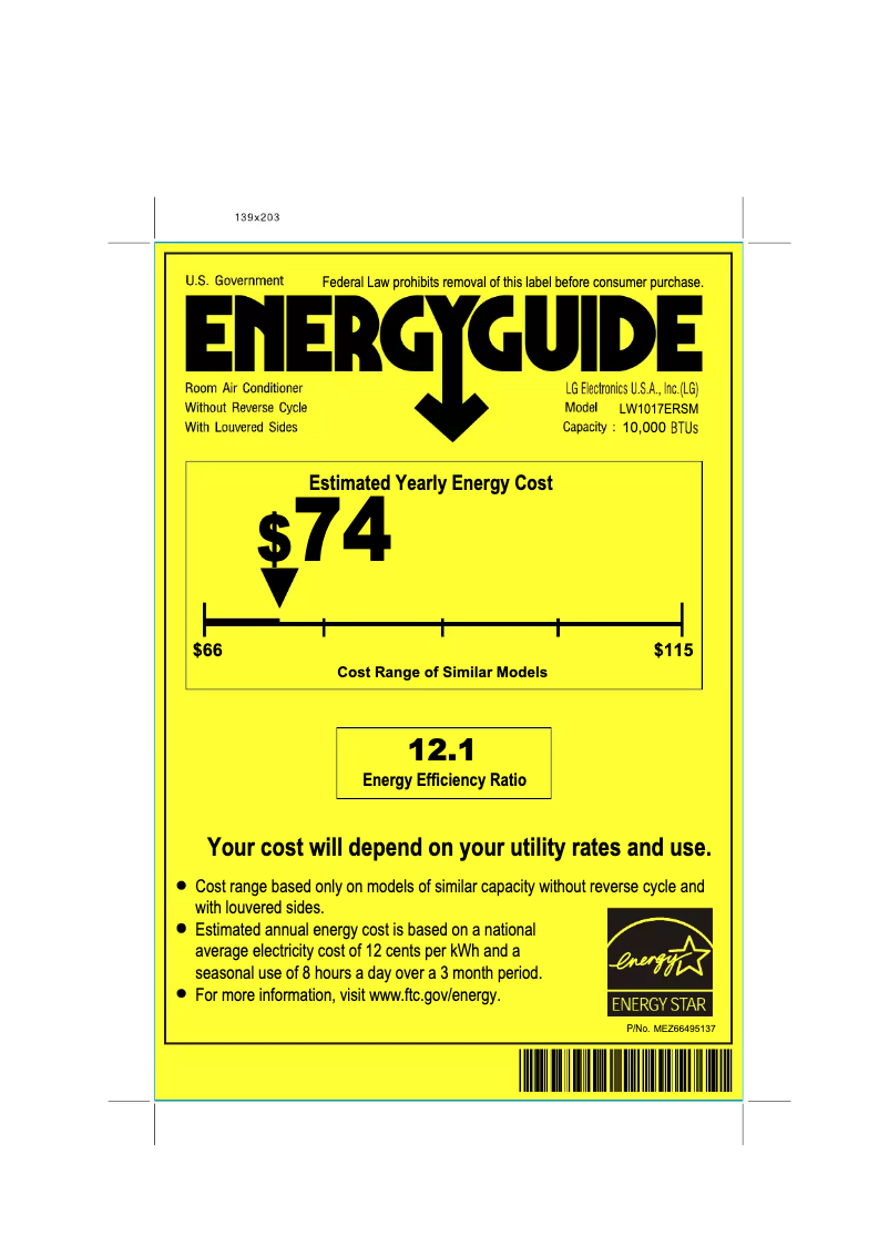 Image de la première page du manuel de l'appareil LW1017ERSM