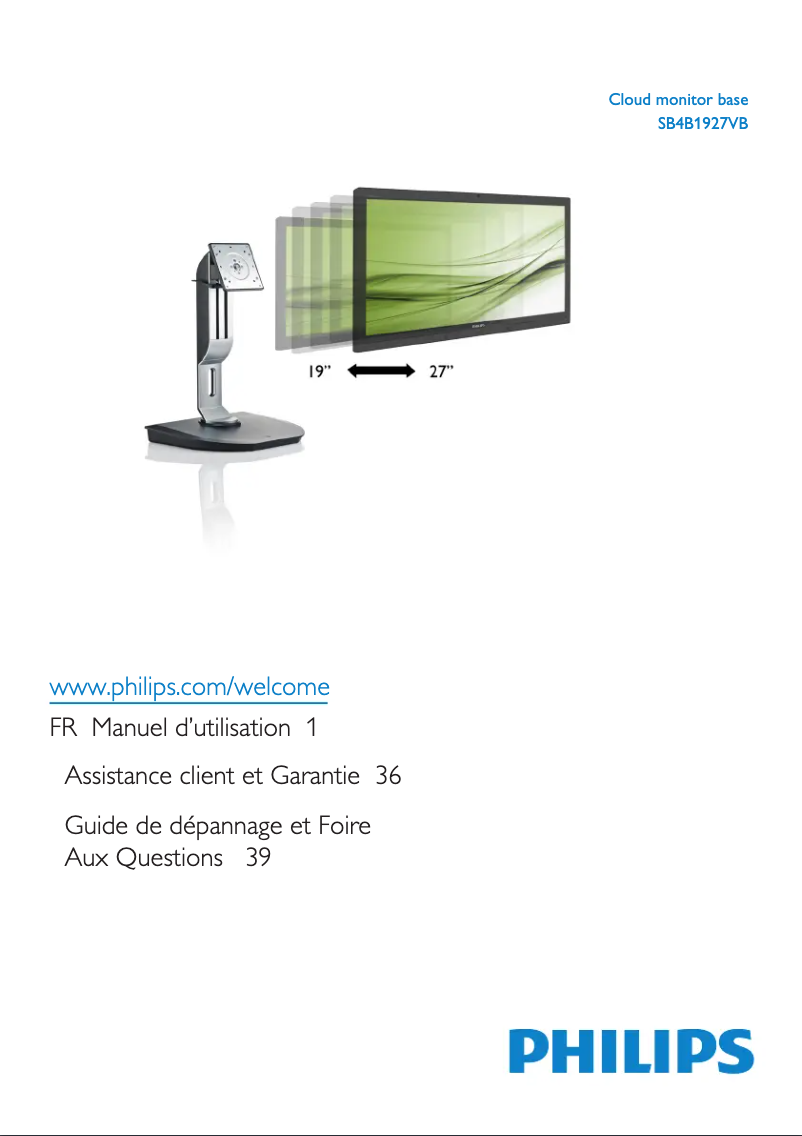 Page n°1 - Manuel utilisateur Philips SB4B1927VB