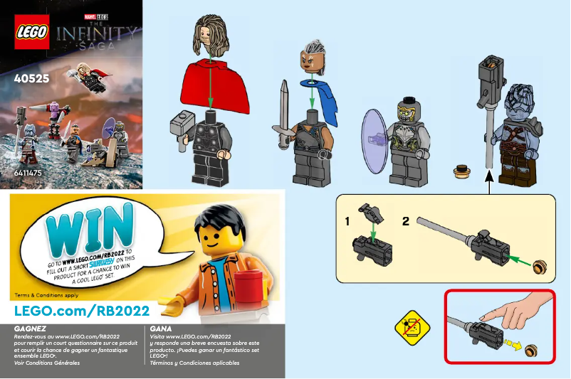 Page 1 de la notice Manuel utilisateur Lego Marvel Studios 40525