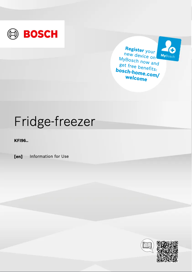 Page n°1 - Manuel utilisateur Bosch KFI96APEAG
