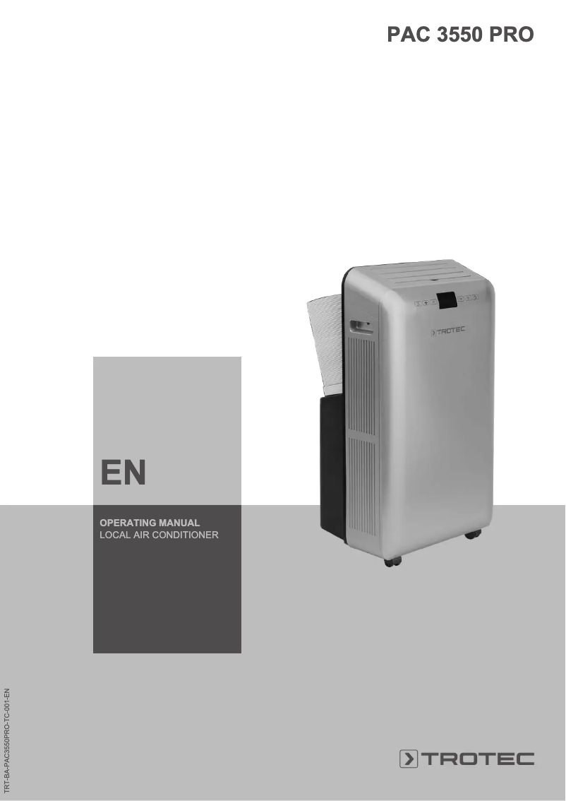 Page 1 of the manual User Manual Trotec PAC 3550 PRO
