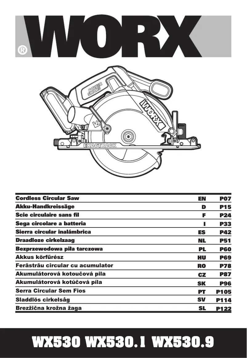 Image de la première page du manuel de l'appareil WX530.1