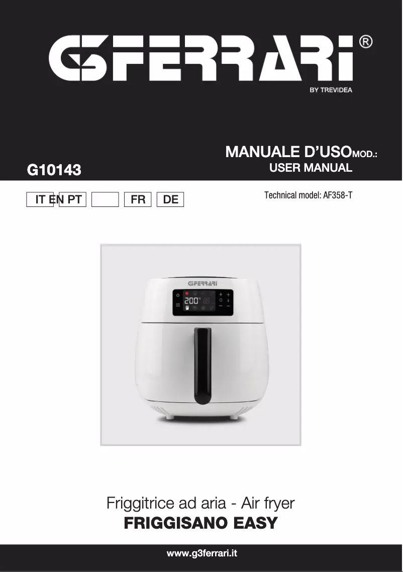 Page n°1 - Manuel utilisateur G3 Ferrari Friggisano Easy G10143