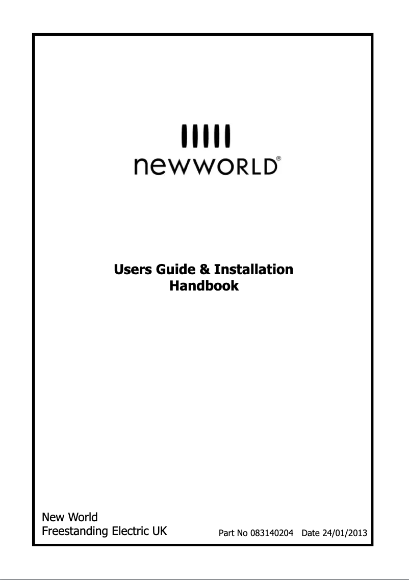 Image de la première page du manuel de l'appareil NW601EDO