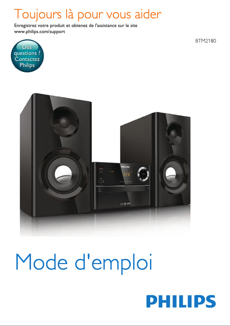 Image de la première page du manuel de l'appareil BTM2180