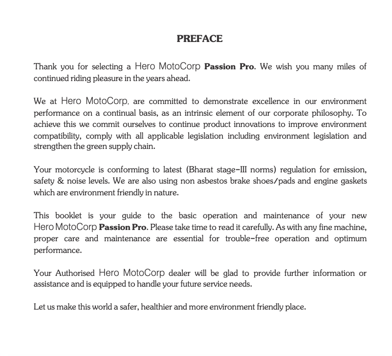 Page 1 de la notice Manuel utilisateur Hero Passion Pro (2015)