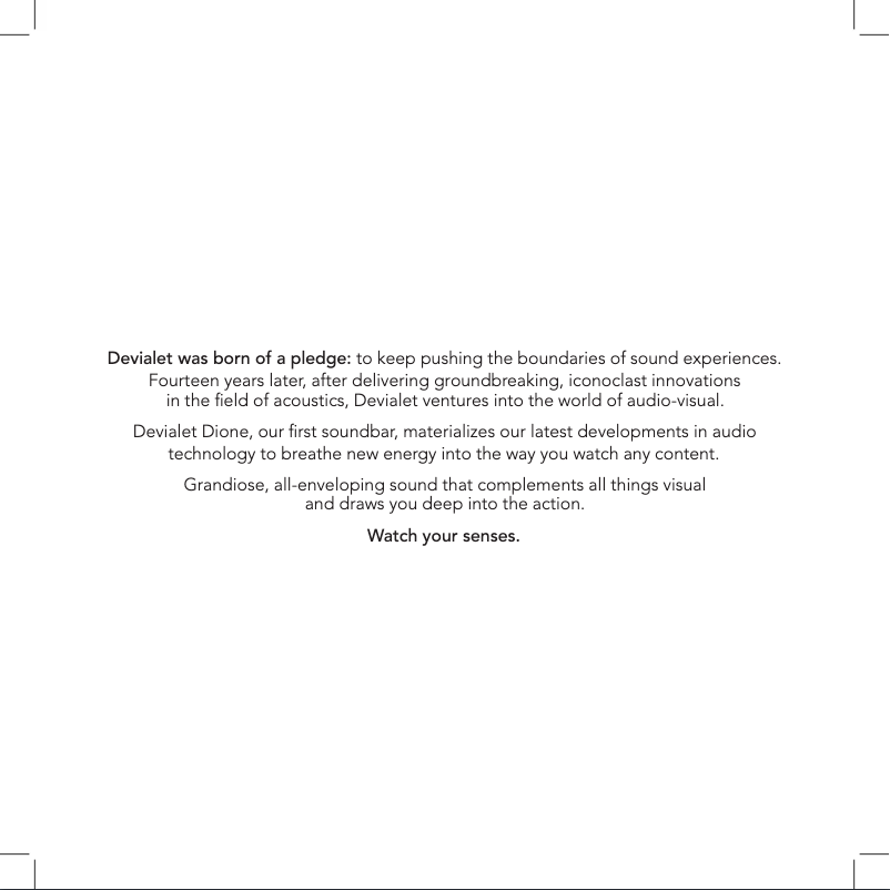 Página 1 del manual Manual de usuario Devialet Dione