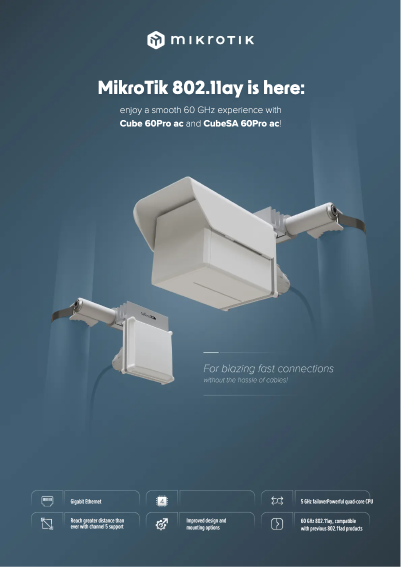Page n°1 - Brochure Mikrotik CubeSA 60Pro ac