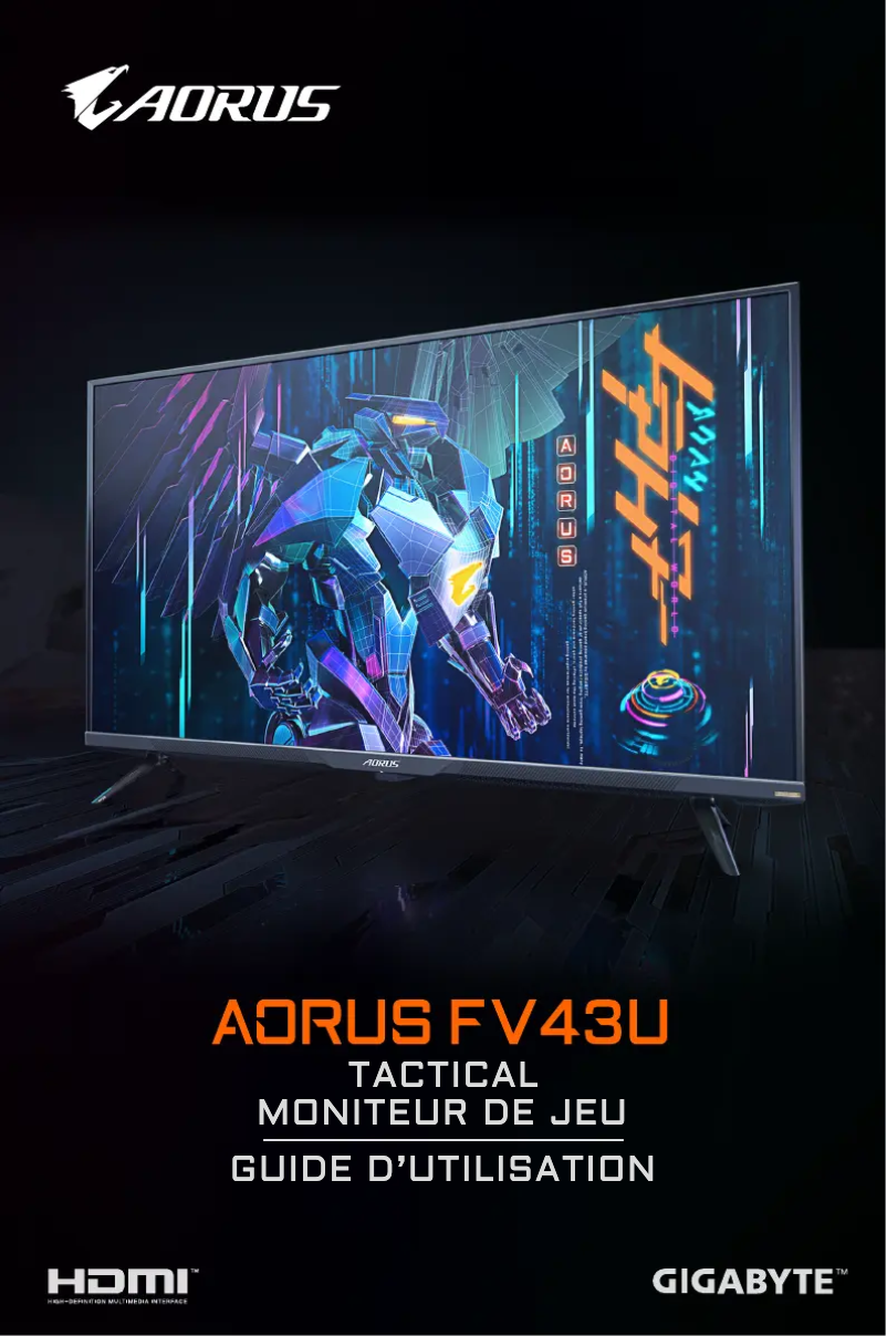 Page 1 of the manual User Manual Gigabyte Aorus FV43U