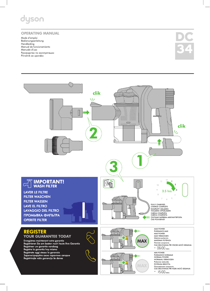 Image de la première page du manuel de l'appareil DC34